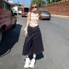 Pantalones retro americanos de cintura alta, holgados, de pierna ancha, 26, versátiles para primavera y verano, jeans cropped rectos adelgazantes para mujer, disponible para dropshipping