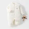 Ropa exterior para bebé sin costuras estándar Clase A, mameluco fino de algodón acolchado para bebés, modelo de otoño e invierno, 40 gramos de algodón acolchado