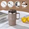 Taza de coche simple de acero inoxidable 304, taza de café de gran capacidad, taza portátil con separación de té y agua, taza de oficina