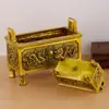 Quemador de incienso de latón, pieza de altar cuadrada, decoración de oficina, altar "Prosperidad para Siempre", altar de pie "Si Mu Wu", adoración en casa y ceremonia de inauguración