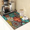 Tapete para máquina de café transfronteiriço tapete de bancada de lama de diatomáceas tapete de proteção para balcão de cozinha tapete isolante lavável tapete de drenagem absorvente mesa