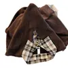 Estilo Old Money Patrón Espiga de Trigo Sudadera Falsa de Dos Piezas para Hombre Otoño Tejido de Punto Patchwork Cuadros Hombro Estándar Americano Camiseta Interior Polo