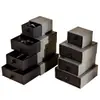 Caja de Joyería Extraíble Gris para Pulseras, Anillos, Pendientes, Collares Caja de Empaque Papel Especial Cajón Caja de Regalo Se Puede Imprimir LOGOTIPO