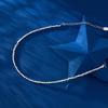 Pulsera Geométrica Cuadrada de Tubo Estilo Nuevo de Huasheng con Fragmentos Plateados de Moda, Tobillera Pequeña Cuadrada Minimalista Estilo Coreano