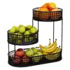 Plato de Frutas, Plato de Frutas de Múltiples Niveles para Sala de Estar y Casa de Té, Estante de Almacenamiento de Frutas, Plato de Exhibición de Bocadillos, Cesta de Frutas de Lujo Ligero, Shihua