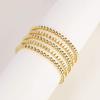 Conjunto de Pulseiras de Contas Douradas Junhe Amazon Aço Inoxidável Contas 5 Peças Ouro Areia Antiga 18K Contas DIY Estilo Europeu e Americano