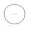 Collar de Tenis Hip-Hop de Venta Caliente Transfronteriza Europea y Americana de 5 mm con Cobre Incrustado de Circonita, Diseño de Moda y Apariencia Totalmente Diamantada, Joyería de Alta Gama