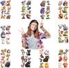 10 novos brinquedos infantis desenhos animados animais tatuagem adesivos decorativos zoológico bochecha atacado adesivos de transferência à prova d'água