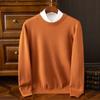 Suéter Masculino Outono e Inverno Novo Estilo Suéter Masculino Transfronteiriço Tamanho Grande Tricô Gola Redonda V Suéter Masculino para Negócios Camada de Base