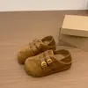 Cómodos Zapatos Birkenstock de Ante para Mujer para Otoño, Doble Correa, 101.3kg, Slip-On con Tacón Oculto, Modernos, Versátiles, Estilo Retro Nuevo