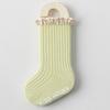 Bebés Recién Nacidos y Niños Pequeños, Algodón Peinado Clase A Primavera, Otoño e Invierno Calcetines de Piso Antideslizantes de Boca Ancha con Borde de Encaje