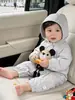 Ropa de Bebé Conjunto de Primavera Mono 2026 Nuevo Estilo de Primavera Cortavientos para Niños Traje de Gateo al Aire Libre de Doble Capa Chaqueta a Prueba de Viento