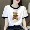Camiseta de Manga Curta Moda Mãe para Mulheres, Comércio Exterior Transfronteiriço, Novo Estilo de Verão, Tamanho Petite, Ombro Normal, Color Blocking, Blusa Solta