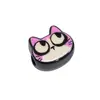 Cuentas de Agujero Recto con Forma de Gato, Cuentas Acrílicas con Agujero Pasante, Cuentas Ojo de Gato, Cadena para Teléfono, Llavero, Accesorios para Joyería DIY al por Mayor