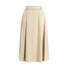 Falda Khaki Retro Francesa de Cintura Alta Adelgazante para Mujer 2026 Verano Nuevo Estilo Elegante Versátil Falda Midi de Corte A