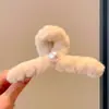 Presilha de Garra de Pelúcia Outono e Inverno Fofa Desenho Animado Presilha de Cabelo para Mulheres Grande Parte de Trás da Cabeça Presilha de Tubarão para Cabelo Grampo de Cabelo Grampo de Cabelo