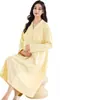Vestido de algodão puro Crescent com almofada no peito Camisola feminina Primavera e Outono Mulheres grávidas Amamentação Vestido de algodão para amamentação Materno e infantil Crescent Club Center
