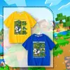 Camiseta Infantil de Manga Curta de Zumbi do Minecraft para Meninos e Meninas, Verão, Algodão Puro, Desenho Animado, Estilosa, Versátil