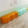 Sofá de recepción para área de descanso, sofá pequeño largo ondulado creativo, simple para área de espera de tienda, taburete sofá para institución de capacitación