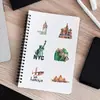 51 Pegatinas de Monumentos y Atracciones del Mundo para Decoración de Cuadernos DIY y Maletas, Artículo Popular Transfronterizo, Venta al por Mayor a partir de una Pieza