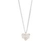 Collar de corazón de amor con diamantes incrustados en plata esterlina S925, estilo japonés-coreano, ligero, romántico, de lujo, estilo Mori, fresco y dulce.