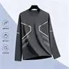 Camiseta de manga larga nueva para hombre de primavera y otoño 2026, simple y casual, top básico versátil