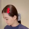 Pinza para el pelo con forma de lazo de flor de acetato, estilo idéntico al de una bloguera coreana, pinza de pico de pato, de aspecto elegante, linda, versátil, para flequillo
