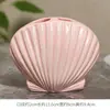 Soporte para Cepillos de Dientes de Concha Estilo Océano de Cerámica Sin Drenaje Sin Taladro Estante de Almacenamiento para Baño Adornos Decorativos para Lavabo de Baño
