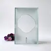 Vidro Ultra Transparente, Vidro Fosco com Lixamento a Óleo Livre de Marcas de Dedo, Cúpula de Lâmpada de Vidro Temperado Emendada, Furo Passante Irregular em Forma de Flor, Nenhum
