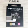 Lente profissional criativa multifuncional universal para celular 37MM x49uv Grande Angular + macro dois em um