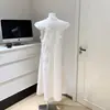 Bata de Noche de Color Sólido con Detalle de Encaje Vestido de Longitud Media Bata de Baño Ropa de Casa para Mujer