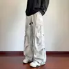 Pantalones Largos Anchos Holgados Engrosados para Trabajo Casual de Bebé, Adolescentes y Hombres, Estampado Tie-Dye Americano, Primavera Otoño Invierno