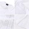 Camisa Blanca para Niña Manga Corta Anti-Arrugas Blanca Estilo Universitario Uniformes de Escuela Primaria y Edad Media Estilo Preppy Solapas