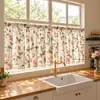 Cortinas Florais Estilo Retro Francês Americano Quarto Sala de Estar Varanda Janela de Canto Cozinha Cortinas Blackout Meias Cortinas Cortinas de Porta Cortinas Pequenas Curtas