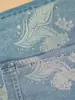 Jeans Jacquard de Nuevo Diseño Sudu para Mujer, Corte Holgado, Artesanía Pesada, Moda de Alta Gama, Pantalones de Pierna Ancha Únicos, Pantalones Largos hasta el Suelo