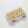 Cuentas de Loto perforadas bola de madera color madera natural cuentas de tronco en blanco cuentas sueltas pulsera accesorios diy por peso