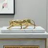 Produtos Novos Transfronteiriços Simples e Criativos Leopardo Móveis para Casa Sala de Estar Escritório Decoração de Mesa Móveis Artesanato em Resina