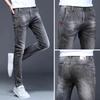Pantalones de mezclilla de primavera 2023 para hombre, elásticos, ajustados, de pie pequeño, casuales, para hombre, verano, delgados
