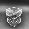 Caja cuadrada de acrílico a prueba de polvo de plexiglás, caja de almacenamiento apilable de múltiples capas, panel de espejo acrílico de una sola capa