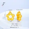 Collar Colgante de Flor de Oro Hueca Pequeña Chapado en Oro de la Tienda de Oro Puzuo, Cadena para Suéter de Flor de Dinero Flor de Buena Suerte