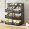 Estante Organizador de Bocadillos de Escritorio Estante de Almacenamiento para Sala de Estar Mesa de Comedor Mesa de Comida Artefacto de Almacenamiento Estante de Almacenamiento en Capas para Mesa de Cocina
