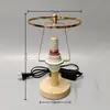 Lámpara de Mesa Colgante DIY Pantalla de Lámpara Colgante Accesorios de Material de Concha Portalámparas Base de Lámpara de Cristal Estilo Francés Base de Rosca E27 Sin