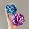 Goma elástica para el pelo de niños color lata encaje goma elástica para niñas banda elástica alta para el pelo cuerda para la cabeza de bebé