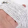 Cuentas redondas pequeñas de 2/3 mm, cristal natural, ágata, turquesa, para pulsera, collar DIY, venta al por mayor, cuentas sueltas, accesorios de joyería