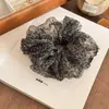 Diadema Retro con Estampado de Leopardo para Mujer Otoño Temprano Nueva Goma para el Cabello Alta Elasticidad Elegante Diadema con Bola Accesorios para el Cabello Banda de Goma