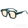 Óculos de Sol Europeus e Americanos Transfronteiriços Nova Moda Armação Grande Viga Dupla Lentes Bicolores Beleza Fashion Uv400 Estilo Moderno