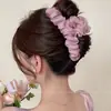 Presilha de Cabelo Nuvem Bolha de Renda Super Fada para Parte de Trás da Cabeça Feminina Elegante Presilha Tubarão para Cabelo Display Avançado para Cabelo Grandes Acessórios de Cabelo