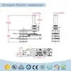 Fabricante Original Forno Elétrico Forno Elétrico Controlador de Temperatura Metal Mecânico Interruptor de Temperatura Ajustável Regulador de Temperatura