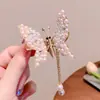 Pasador de Mariposa Móvil para Mujer, Pinza para Flequillo Lateral de la Frente, Nuevo Modelo de Celebridad de Internet 2022, Colgante, Estilo Fresco