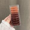 9 Cuerda para el Cabello de Línea Telefónica Combinada Celebridad de Internet Transparente Degradado Estilo Fresco Cuerda para el Cabello Corea del Sur Banda de Goma Anillo para el Cabello de Instagram